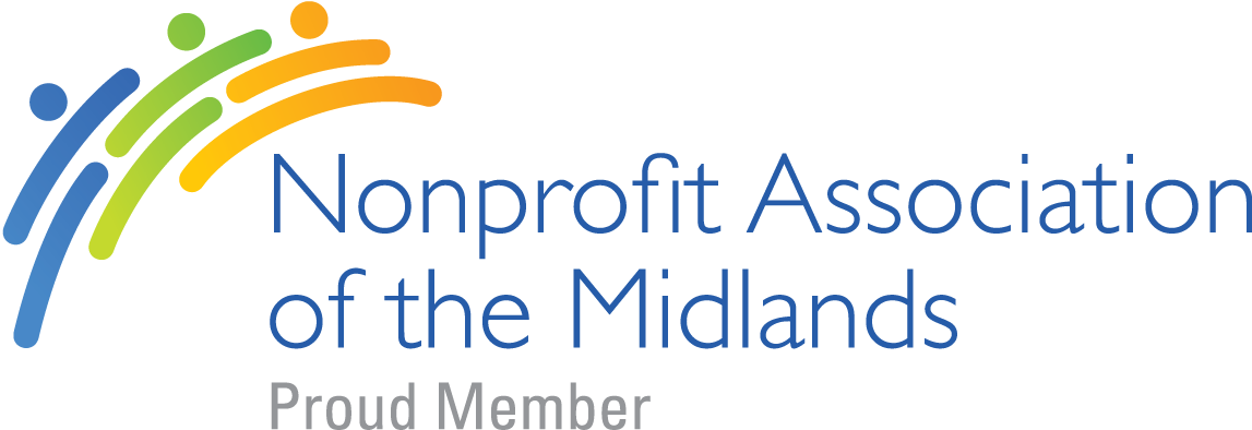 A graphic reading, "Nonprofit Association of the Midlands" proud member.