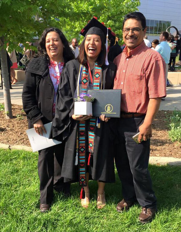 Maria Marquez Hernandez at her graduation