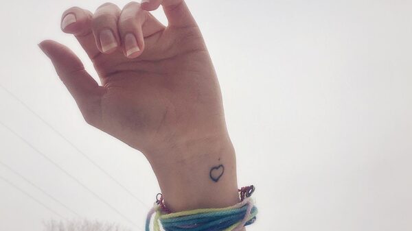 Heart Tattoo of Amy West