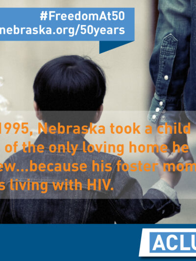 Image of Boy - Text: In 1995, NE took a child out of the only loving home he knew, because his foster mom was living with HIV