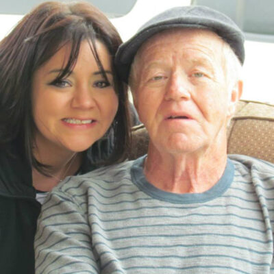 Courtney with her dad John.