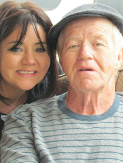 Courtney with her dad John.
