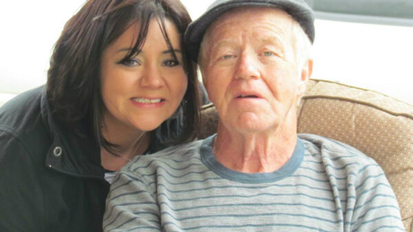 Courtney with her dad John.