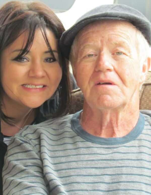 Courtney with her dad John.