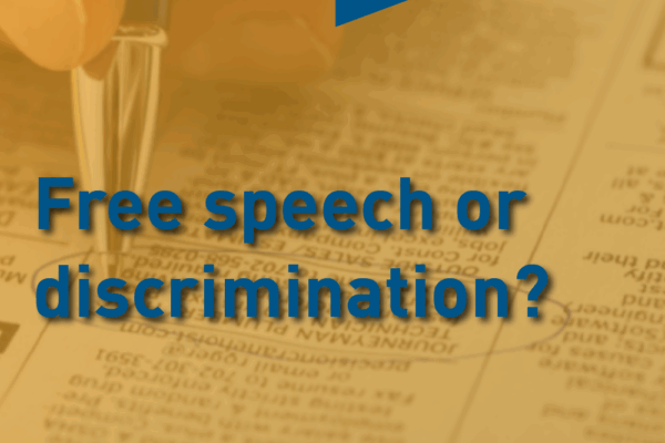 Text: free speech or discrimination?
