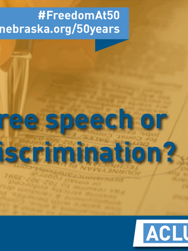 Text: free speech or discrimination?