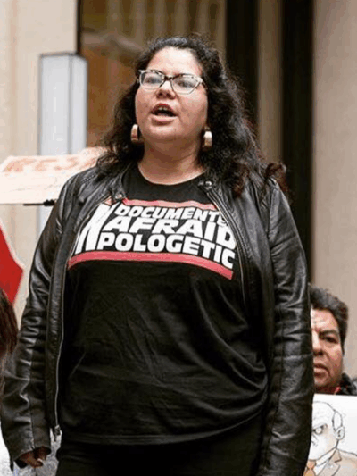 Lisette Diaz at a rally