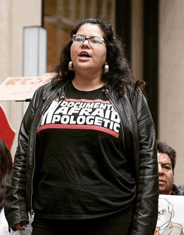Lisette Diaz at a rally