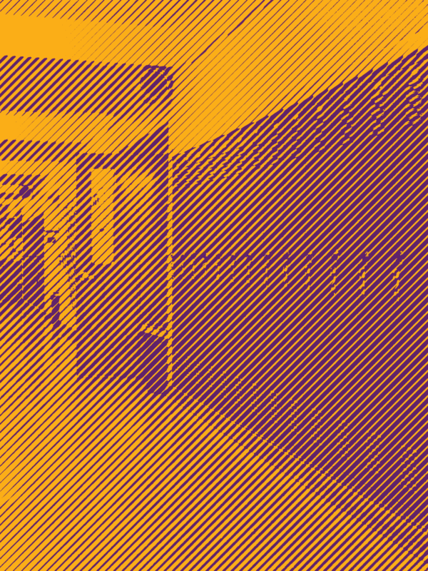 Photo of an empy school hallway