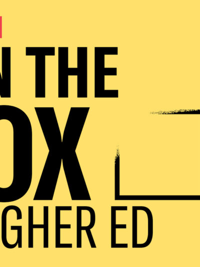 A graphic reads "ban the box in higher ed"