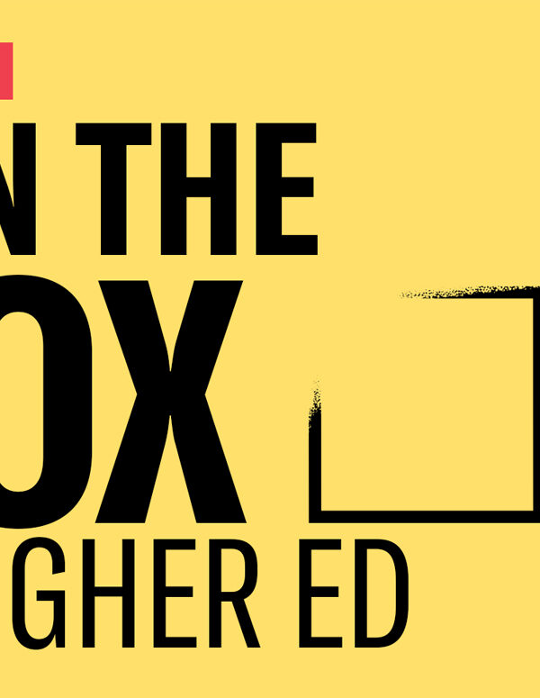 A graphic reads "ban the box in higher ed"
