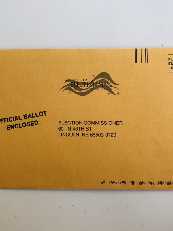 Yellow envelope that says "Official Ballot Enclosed"