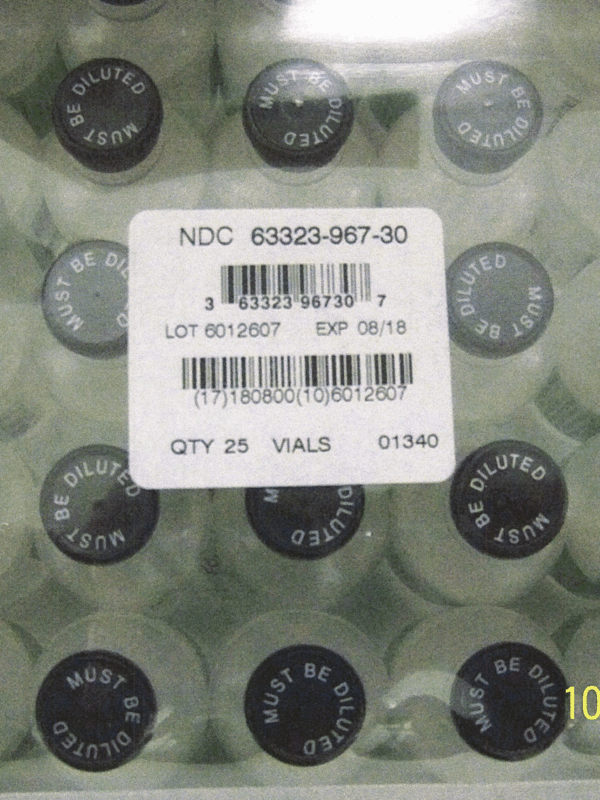 A photograph of vials contained in requested death penalty drug records.