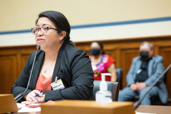 ACLU of Nebraska Interim Legal Director Rose Godinez speaks before a House subcommittee.