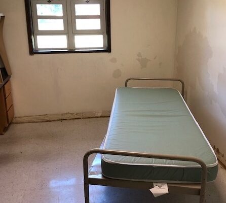 A bed in the Geneva YRTC.