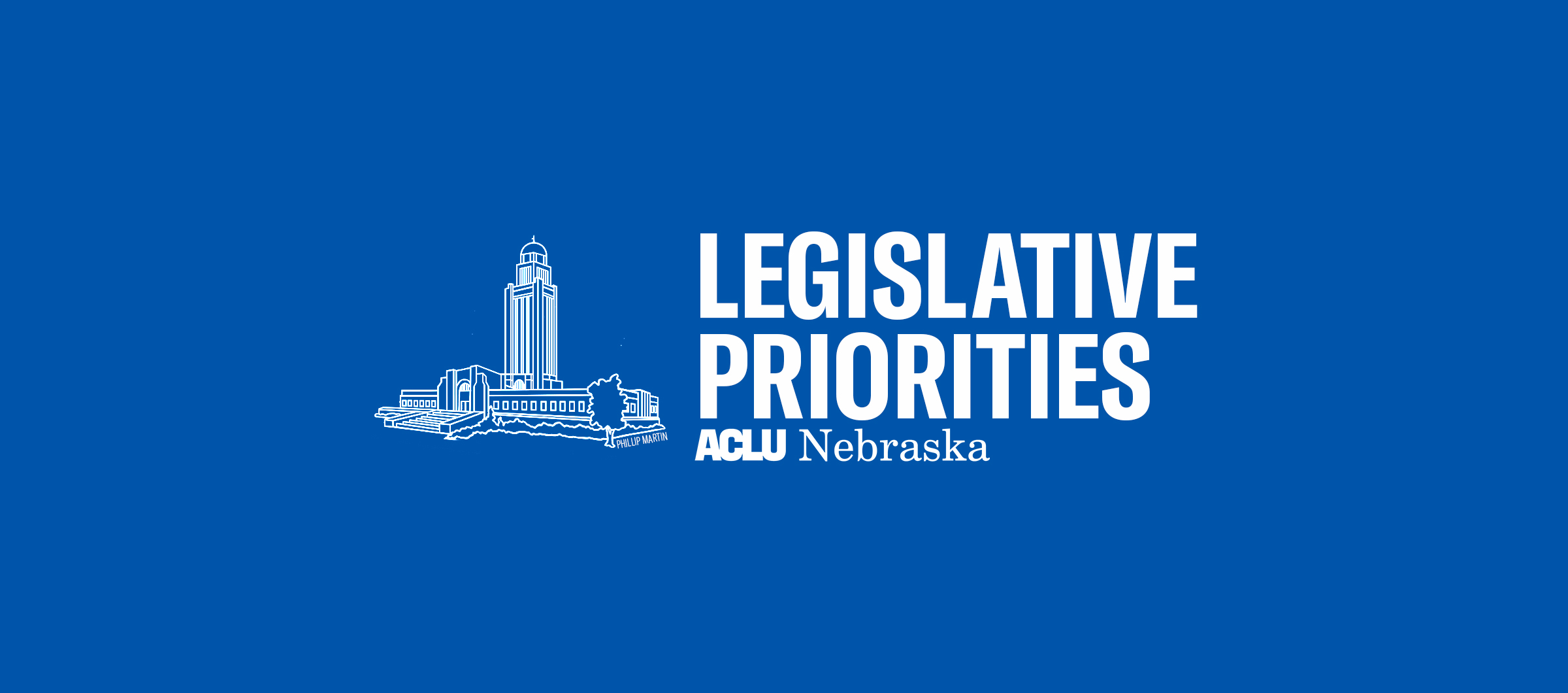 A graphic reads legislative priorities and shows an image of the state capitol.