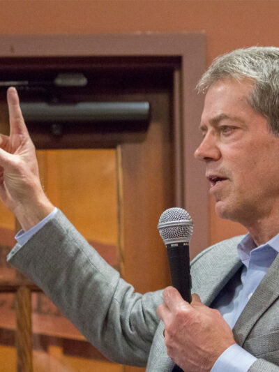 Gubernatorial candidate Jim Pillen speaks at an event in Omaha. Image credit: Right Cheer.