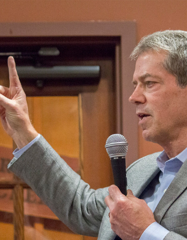 Gubernatorial candidate Jim Pillen speaks at an event in Omaha. Image credit: Right Cheer.