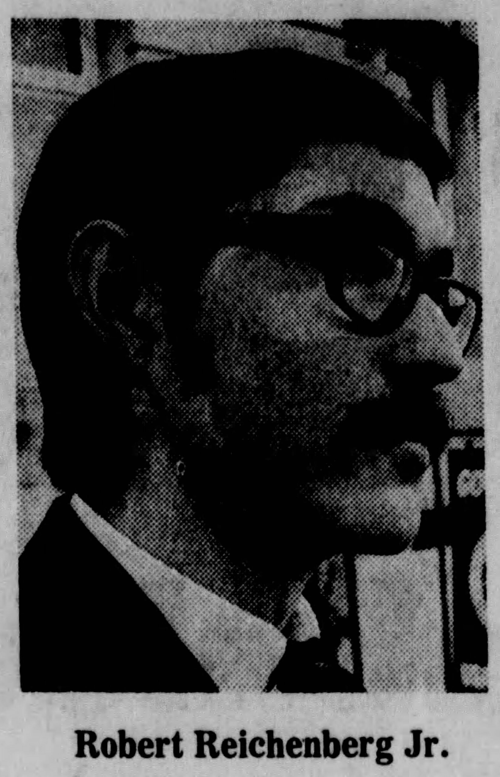 Robert Reichenberg pictured in a newspaper article.
