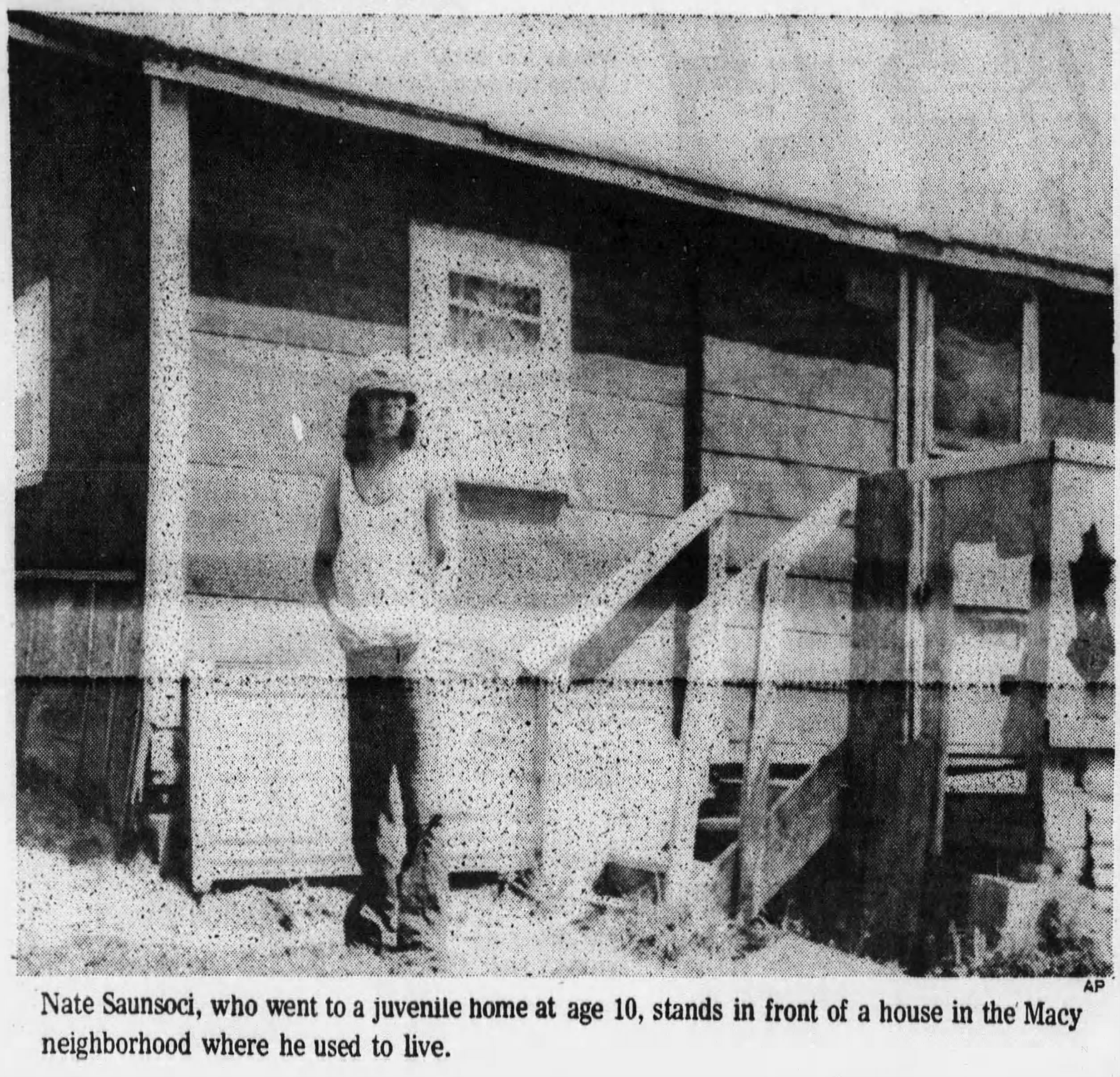 Nate Saunsoci pictured after his release from prison.