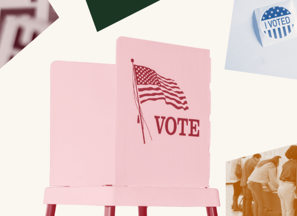 A stylized graphic reads VOTE.