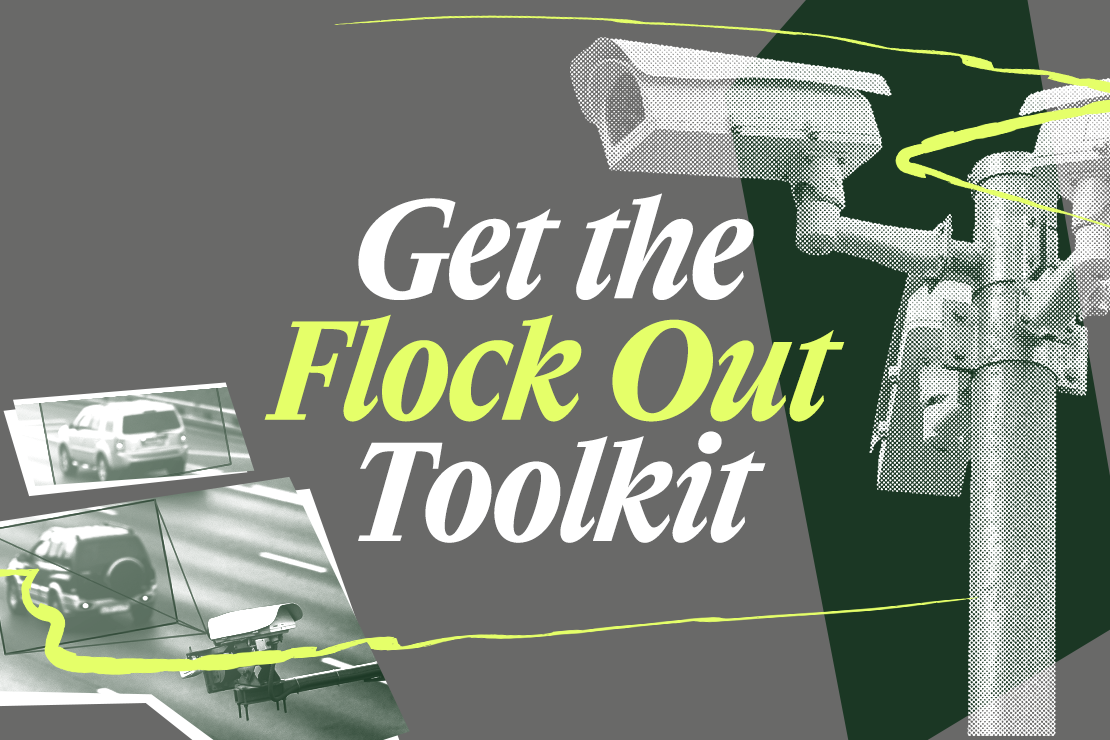 A gray and neon graphic reads "Get the Flock Out Toolkit"
