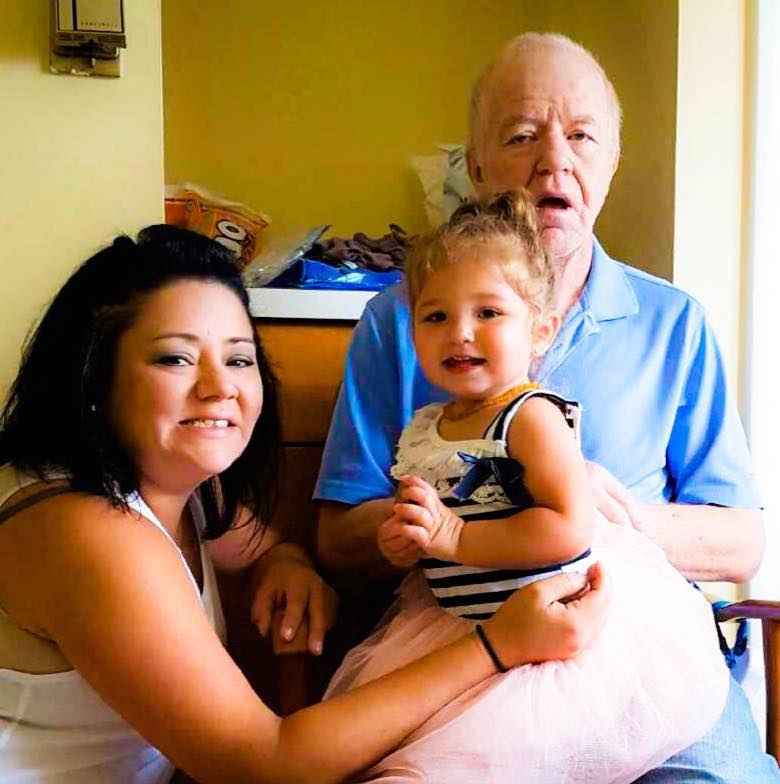 Courtney Shelor with John, her dad, and her daughter Annie