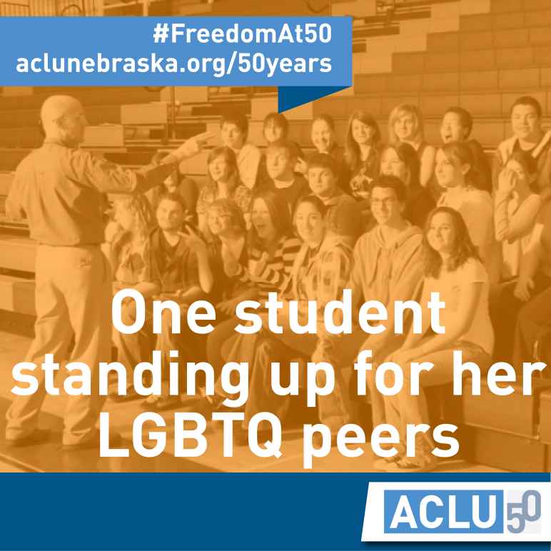 One student standing up for her LGBTQ peers