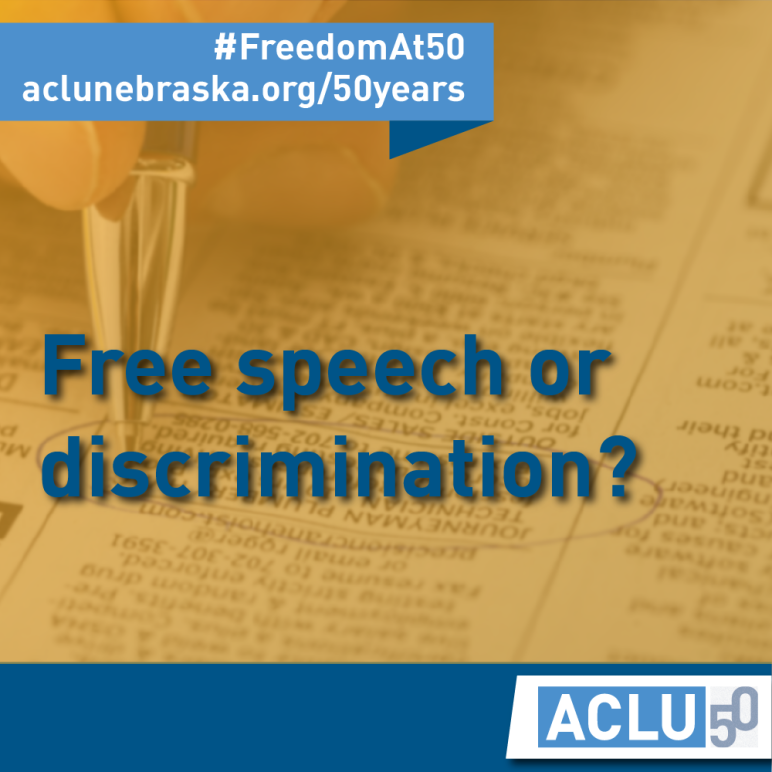 Text: free speech or discrimination?