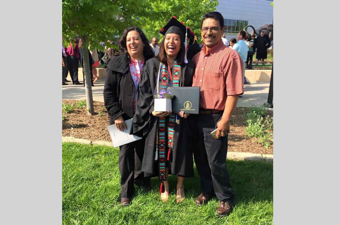 Maria Marquez Hernandez at her graduation