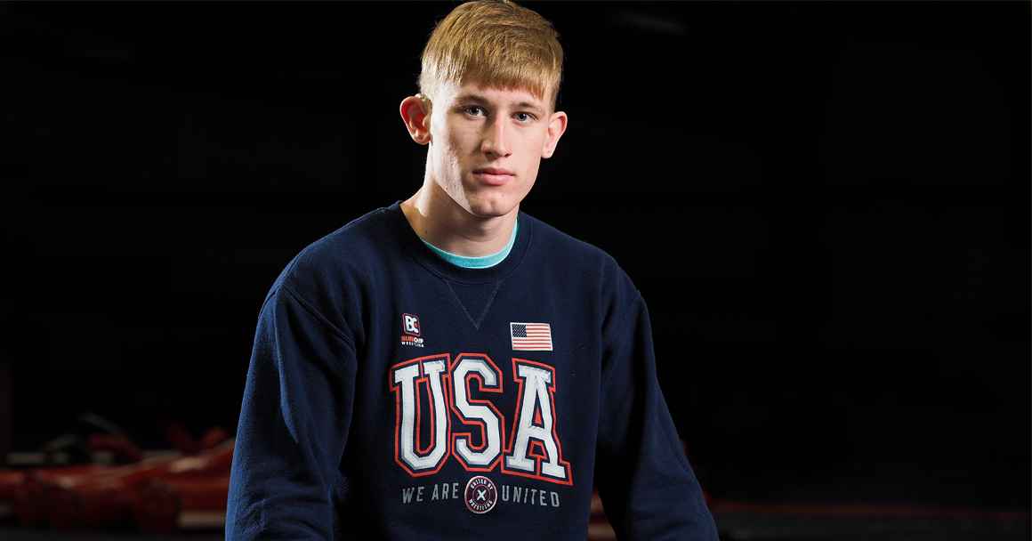 Paul poses for a photograph at Legends of Gold Wrestling, where he is training for the Deaflympics.