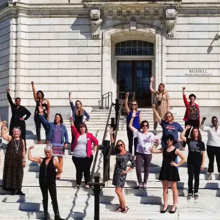 protestors at Senate offices