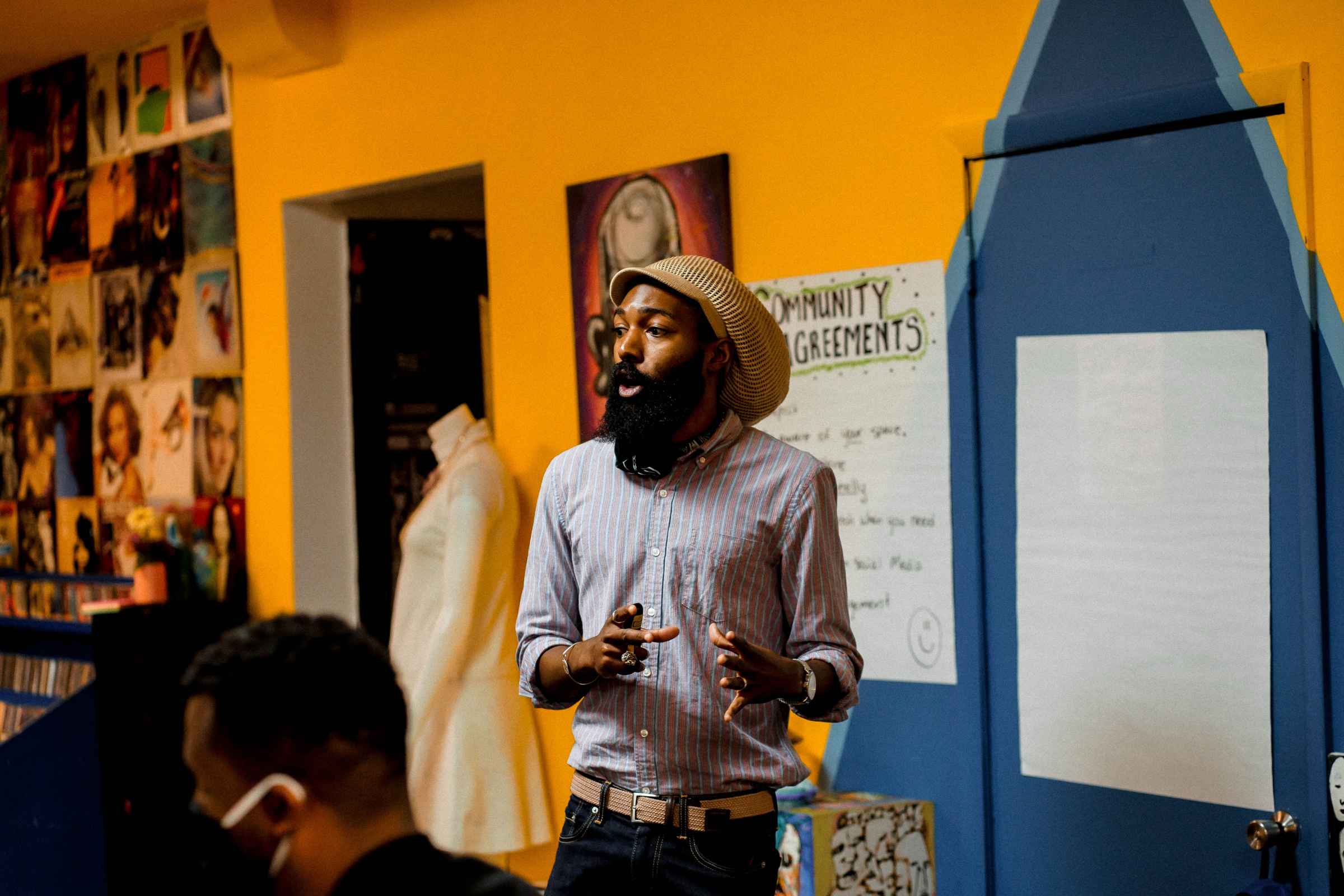 A speaker presents during a 2020 Organizer Lab A speaker presents during a 2020 Organizer Lab